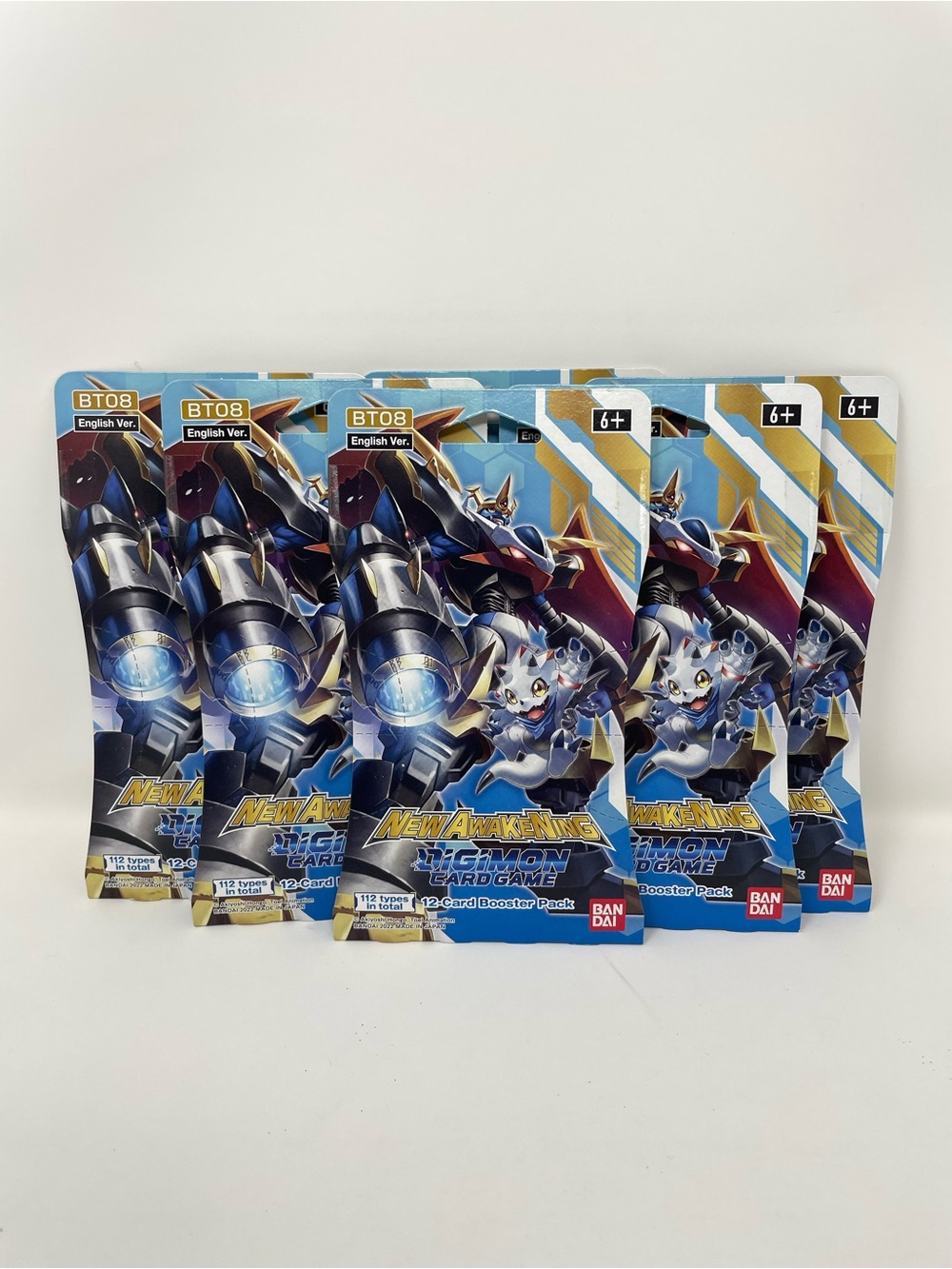 Digimon New Awakening Sleeved Booster Pack Sealed Brand New LOT OF 6